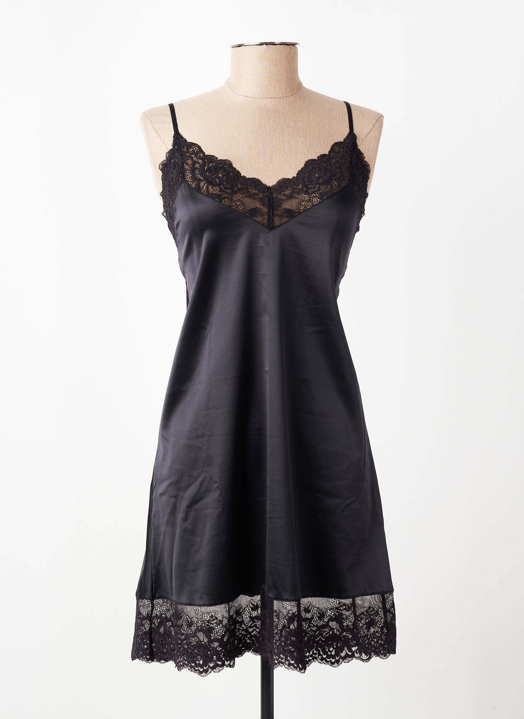 Nuisette/combinette stretch noir JANIRA femme