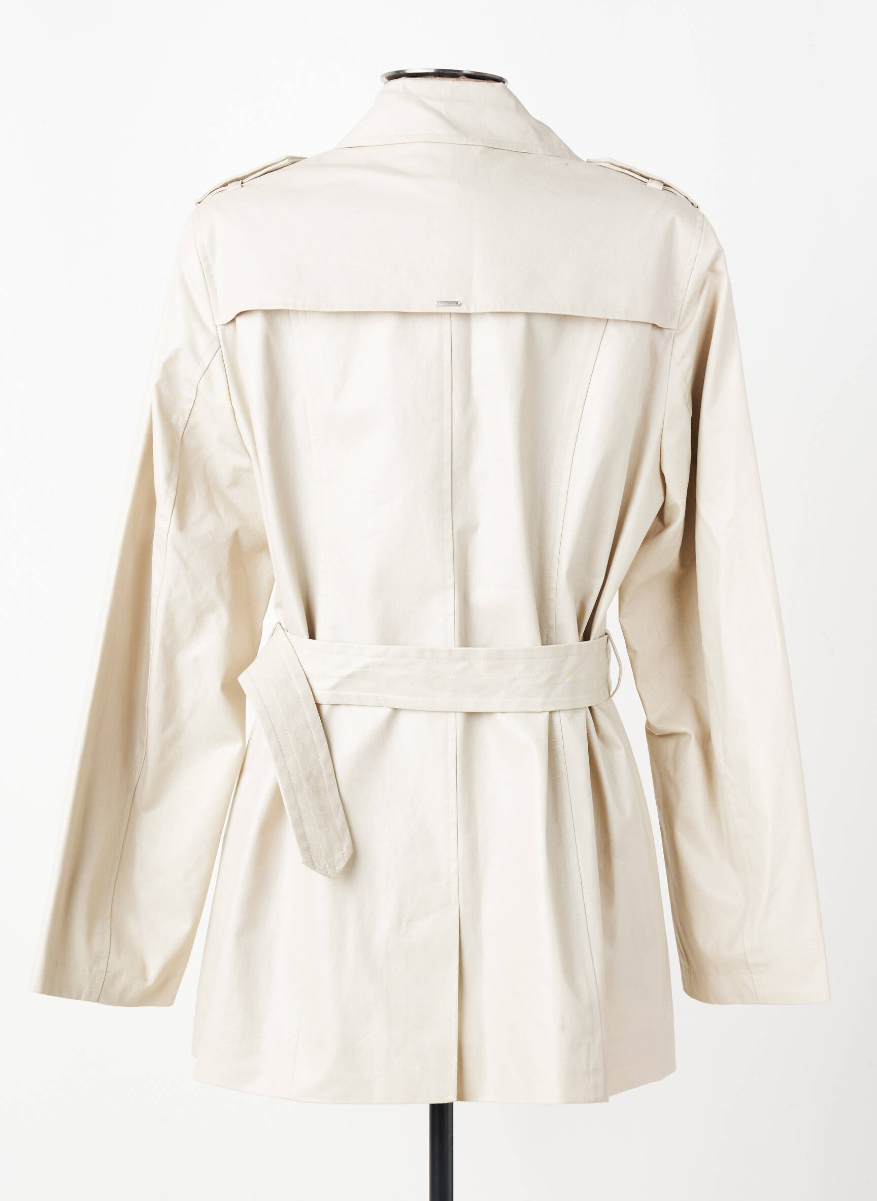 Trench tissage popeline sans capuche beige ELORA femme