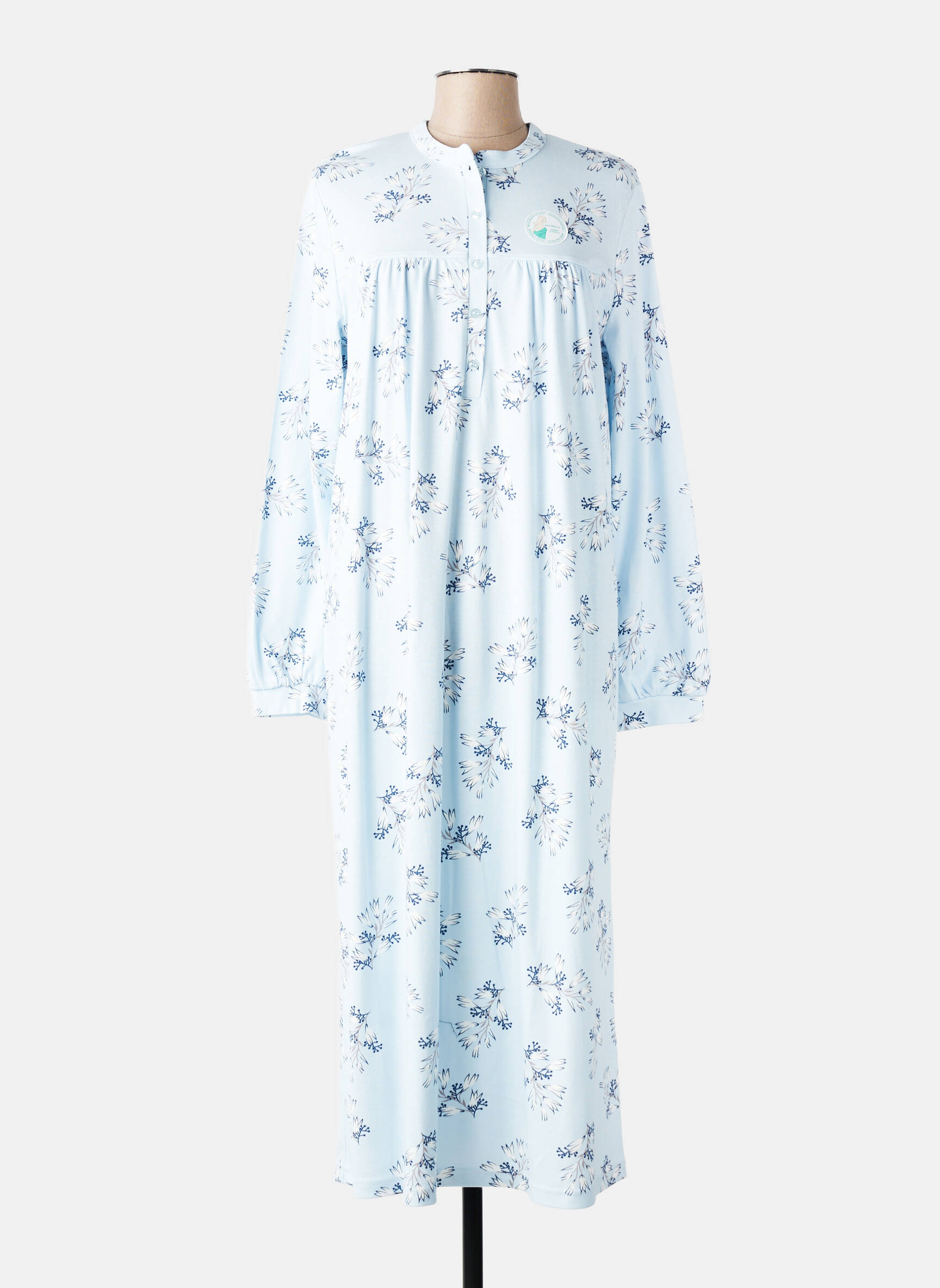 Chemise de nuit imprimé fleurs bleu RINGELLA femme