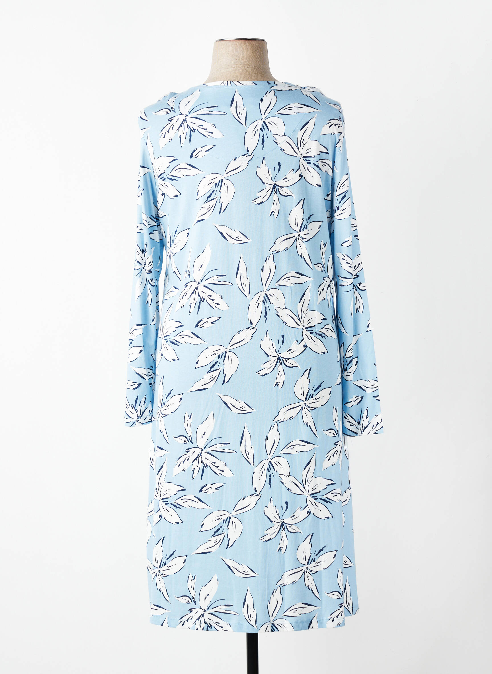 Chemise de nuit stretch bleu RINGELLA femme