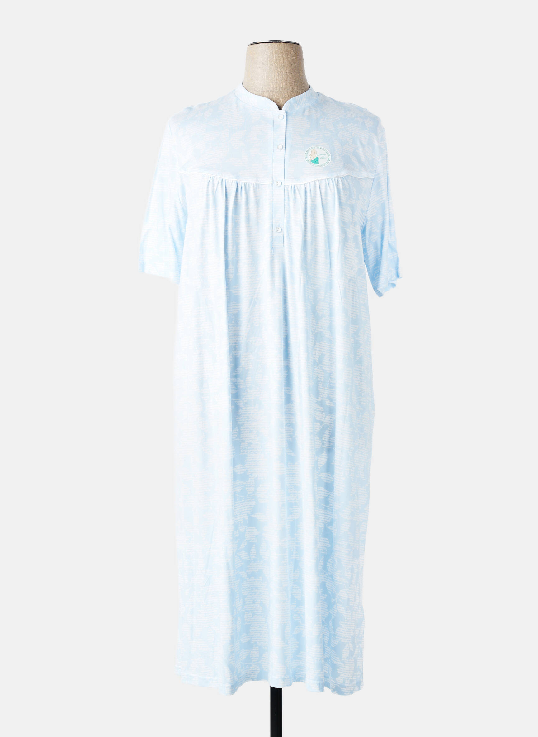 Chemise de nuit stretch bleu RINGELLA femme