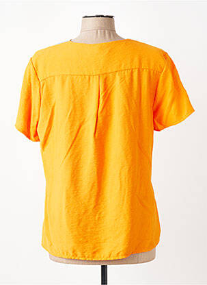 T-shirt coupe droite manches courtes orange HALOGENE femme