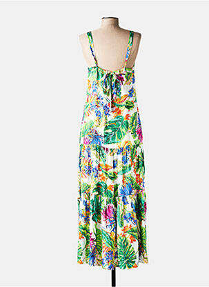Robe longue imprimé fantaisie sans manche vert LISE CHARMEL femme