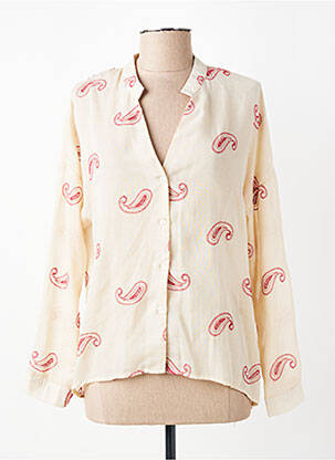 Chemisier coupe droite manches longues beige IN APRIL 1986 femme