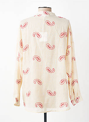 Chemisier coupe droite manches longues beige IN APRIL 1986 femme