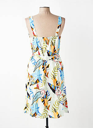 Robe mi-longue imprimé fantaisie sans manche vert S.QUISE femme
