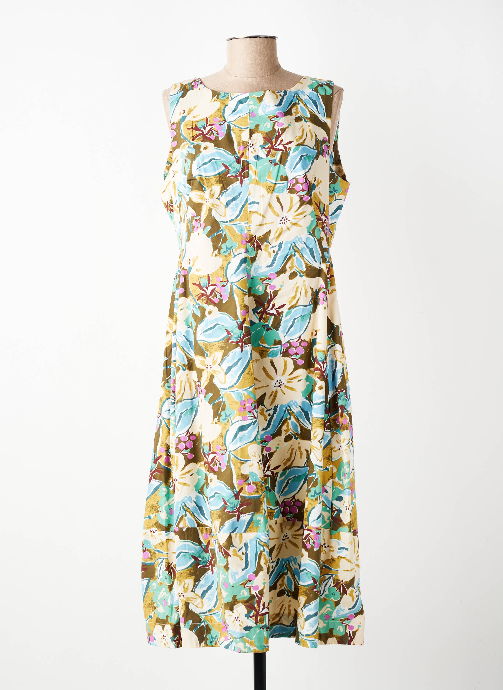 Robe mi-longue sans manche sans manche bleu SWEET MISS femme