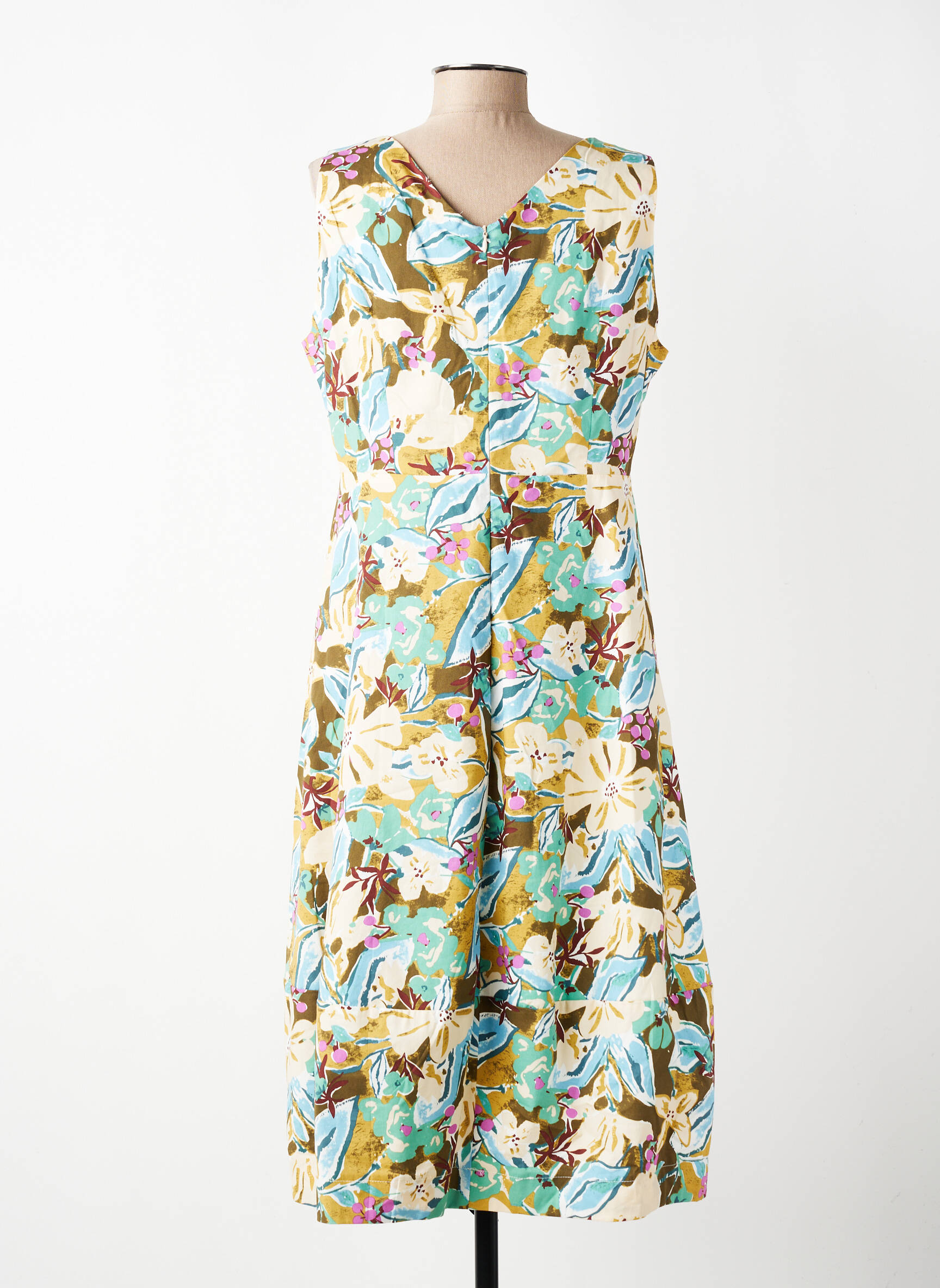 Robe mi-longue sans manche sans manche bleu SWEET MISS femme