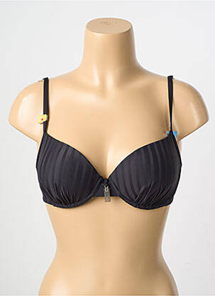 Haut de maillot de bain stretch haut soutien-gorge moulé noir CHERRY BEACH femme