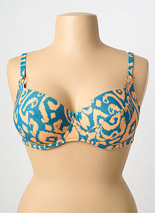 Haut de maillot de bain stretch haut soutien-gorge balconnet orange ANTIGEL femme