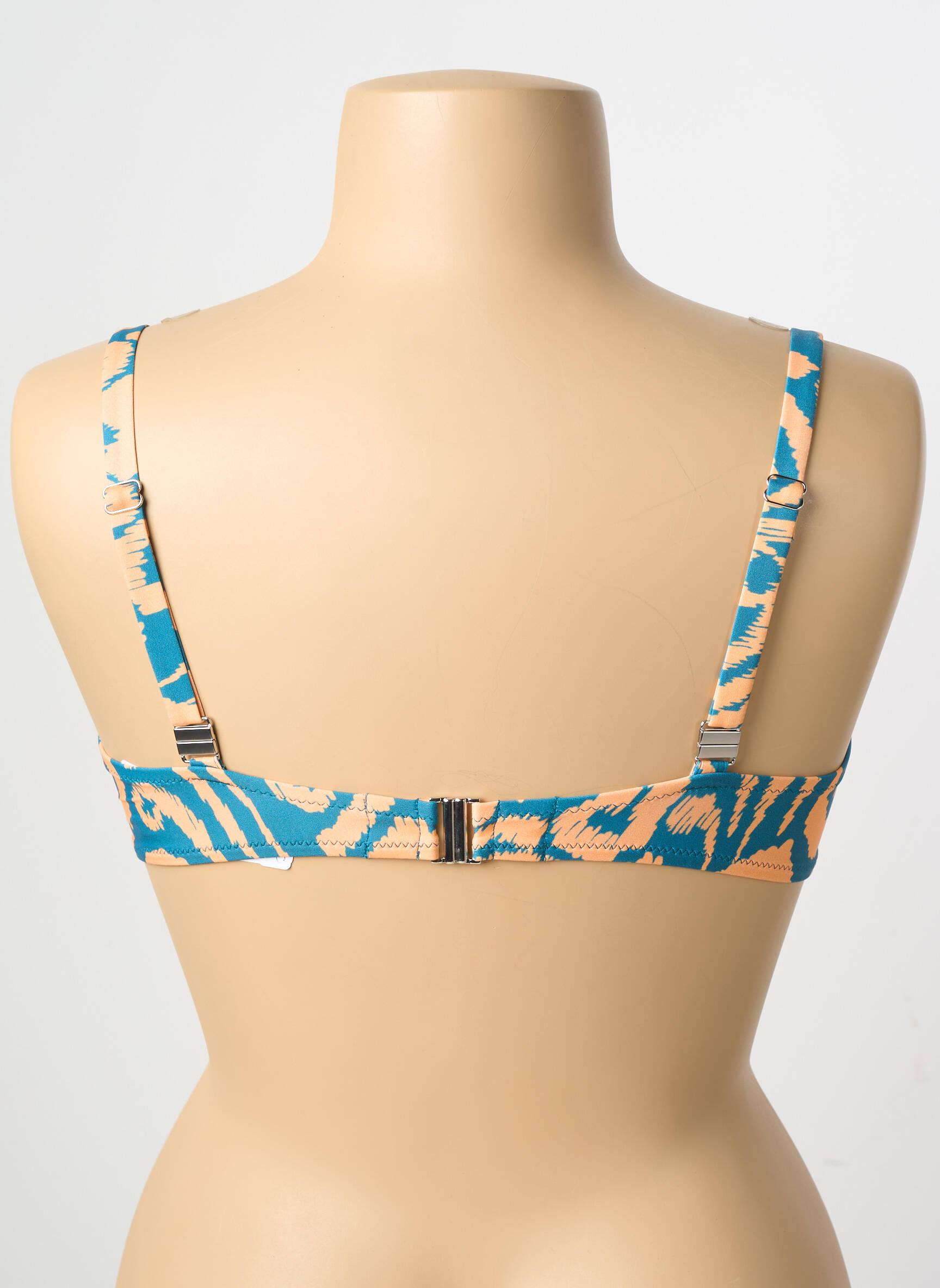 Haut de maillot de bain stretch haut soutien-gorge balconnet orange ANTIGEL femme