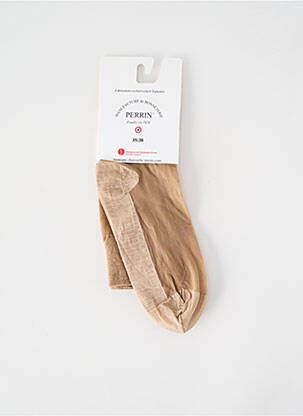 Chaussettes stretch beige PERRIN femme