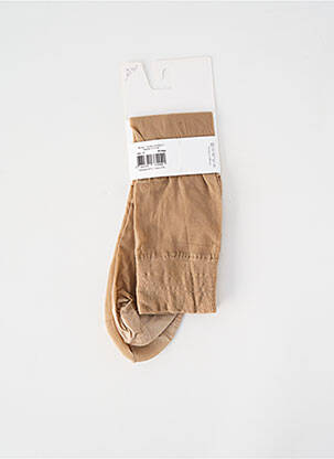 Chaussettes stretch beige PERRIN femme