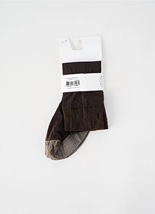 Bas stretch marron PERRIN femme