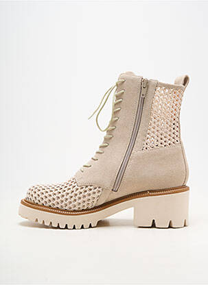 Bottes bout rond talon de 4 à 6cm beige MAM'ZELLE femme