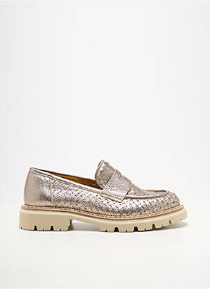Mocassins matière lisse talon plat jusqu'à 3cm or MAT:20 femme