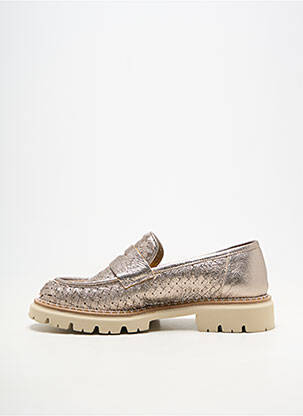 Mocassins matière lisse talon plat jusqu'à 3cm or MAT:20 femme