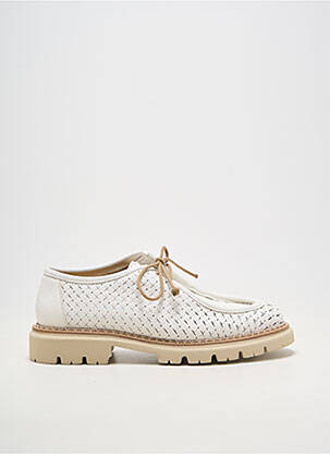 Derbies matière lisse talon plat jusqu'à 3cm blanc MAT:20 femme