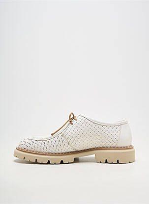 Derbies matière lisse talon plat jusqu'à 3cm blanc MAT:20 femme