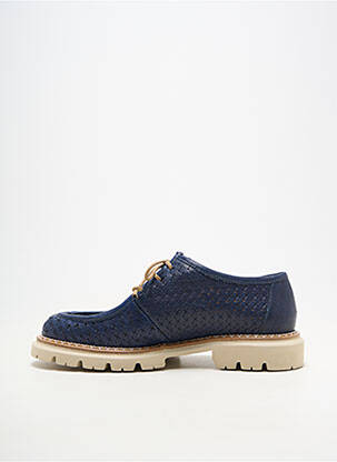 Derbies matière lisse talon plat jusqu'à 3cm bleu MAT:20 femme