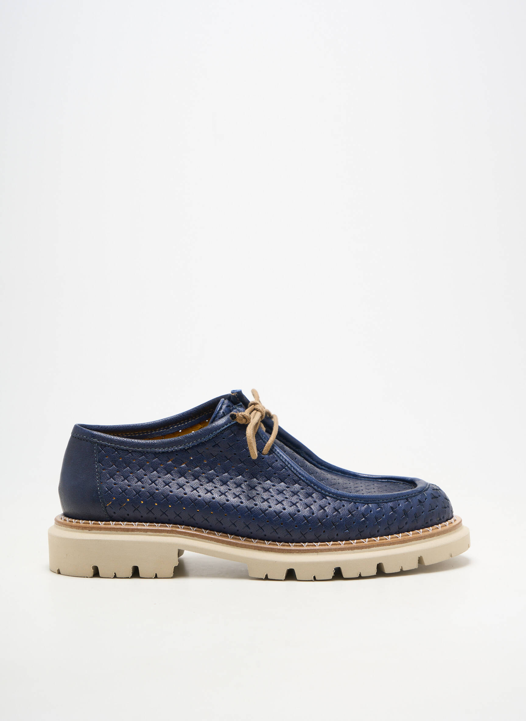 Derbies matière lisse talon plat jusqu'à 3cm bleu MAT:20 femme