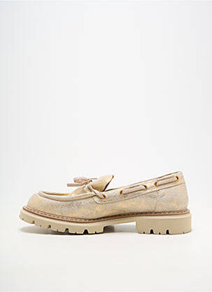 Mocassins matière lisse talon plat jusqu'à 3cm or MAT:20 femme