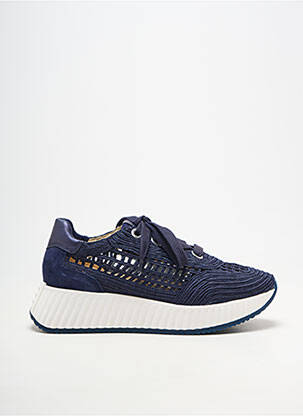 Baskets bout rond talon de 4 à 6cm bleu SOFTWAVES femme