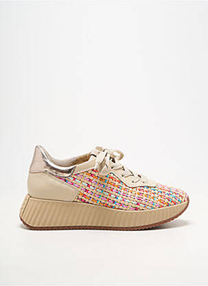 Baskets bout rond talon de 4 à 6cm beige SOFTWAVES femme