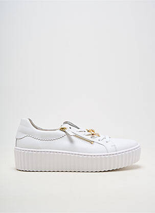 Baskets matière lisse talon de 4 à 6cm blanc GABOR femme