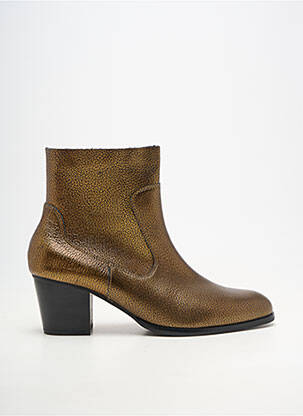 Bottines/boots matière lisse talon de 4 à 6cm or EMILIE KARSTON femme