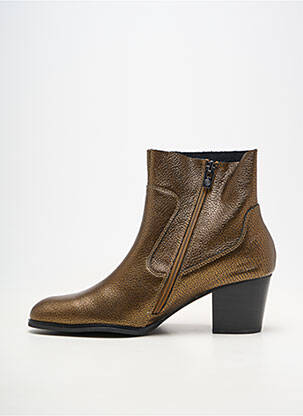 Bottines/boots matière lisse talon de 4 à 6cm or EMILIE KARSTON femme
