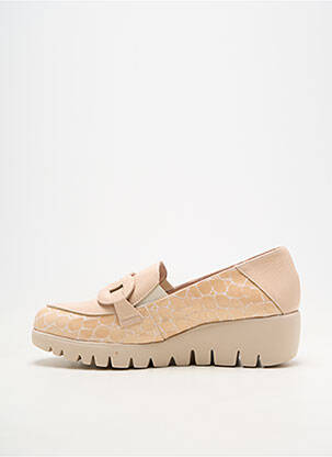 Mocassins matière lisse talon de 4 à 6cm beige WONDERS femme