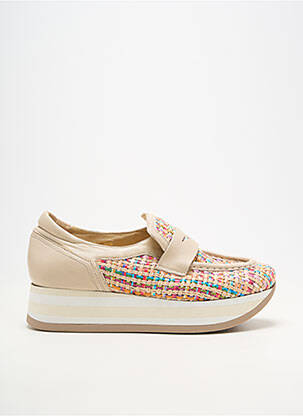 Baskets matière lisse talon de 4 à 6cm beige SOFTWAVES femme