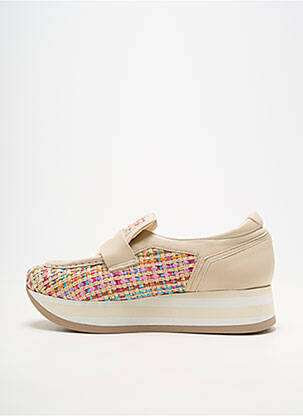 Baskets matière lisse talon de 4 à 6cm beige SOFTWAVES femme