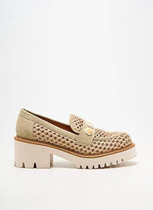 Mocassins bout rond talon de 4 à 6cm vert MAM'ZELLE femme