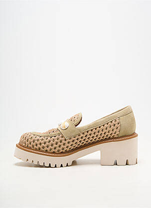 Mocassins bout rond talon de 4 à 6cm vert MAM'ZELLE femme