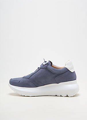 Baskets matière lisse talon plat jusqu'à 3cm bleu WONDERS femme