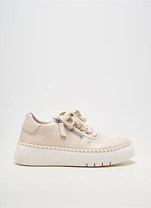 Baskets matière lisse talon plat jusqu'à 3cm beige GABOR femme