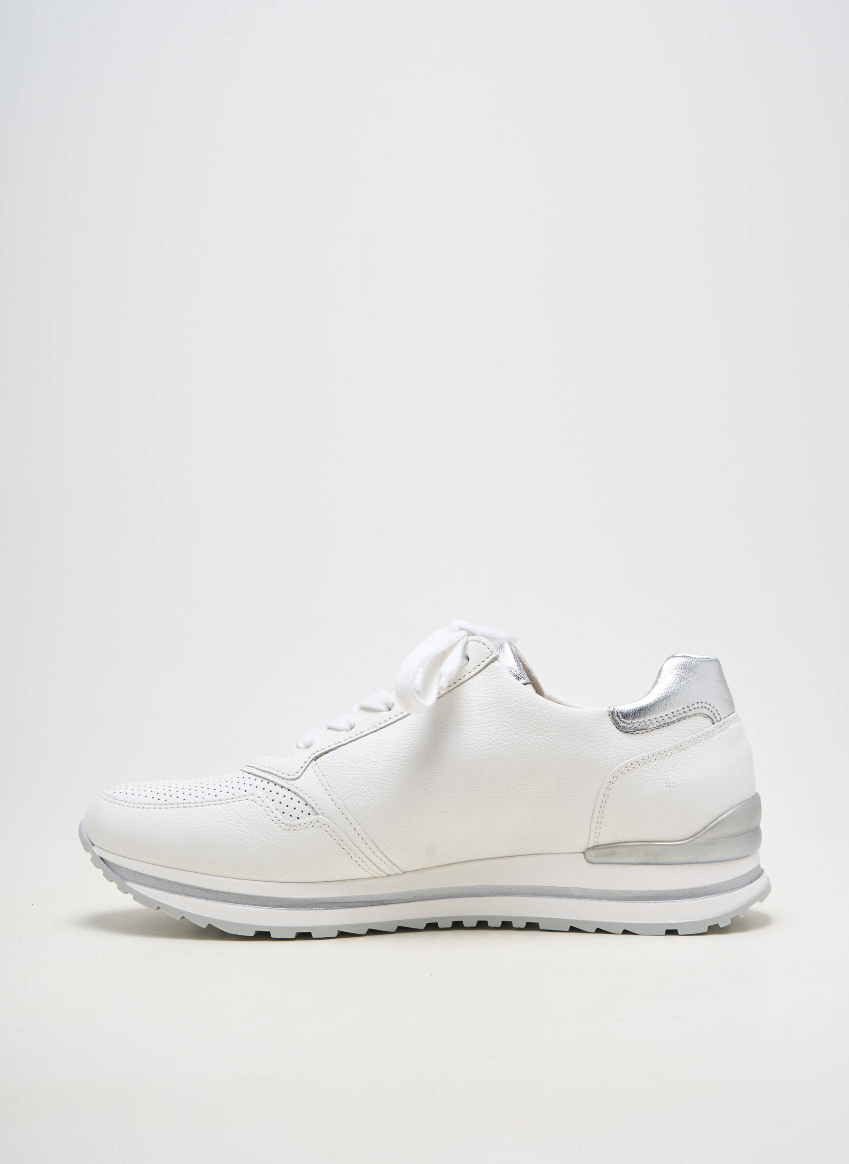Baskets matière lisse talon plat jusqu'à 3cm blanc GABOR femme