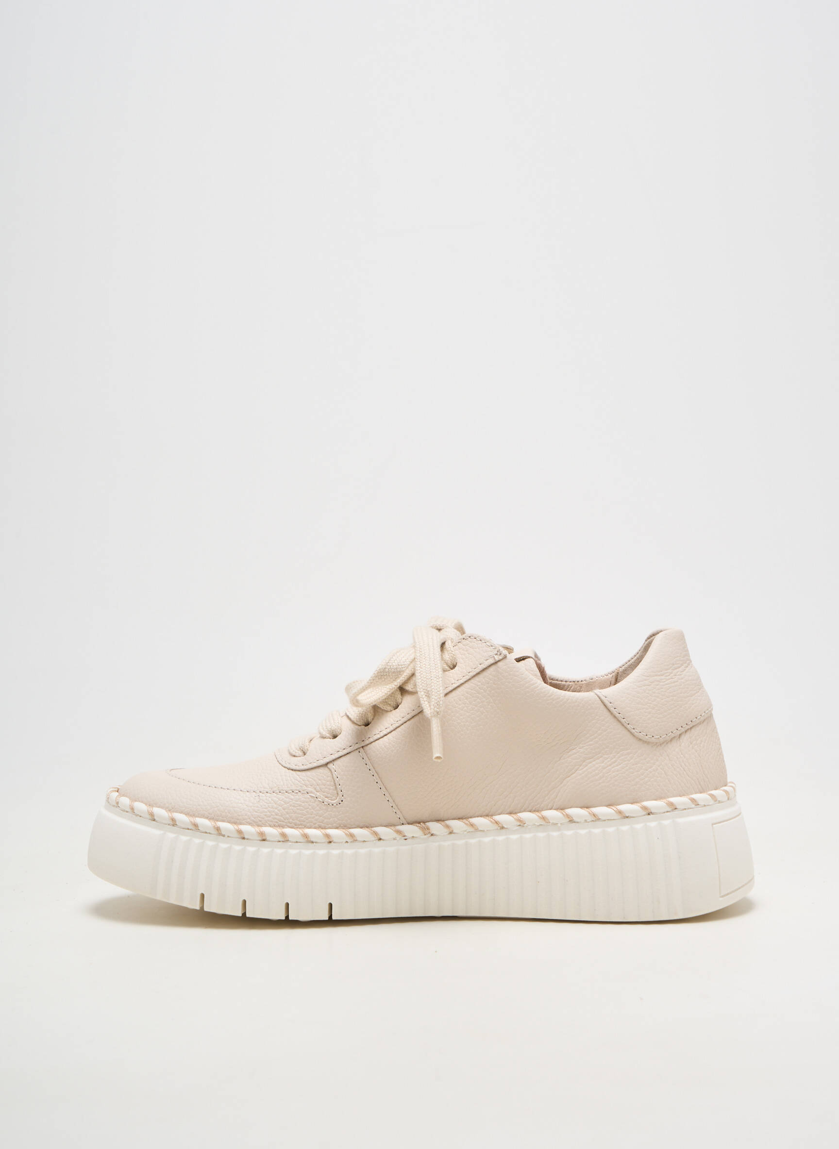 Baskets matière lisse talon plat jusqu'à 3cm beige GABOR femme