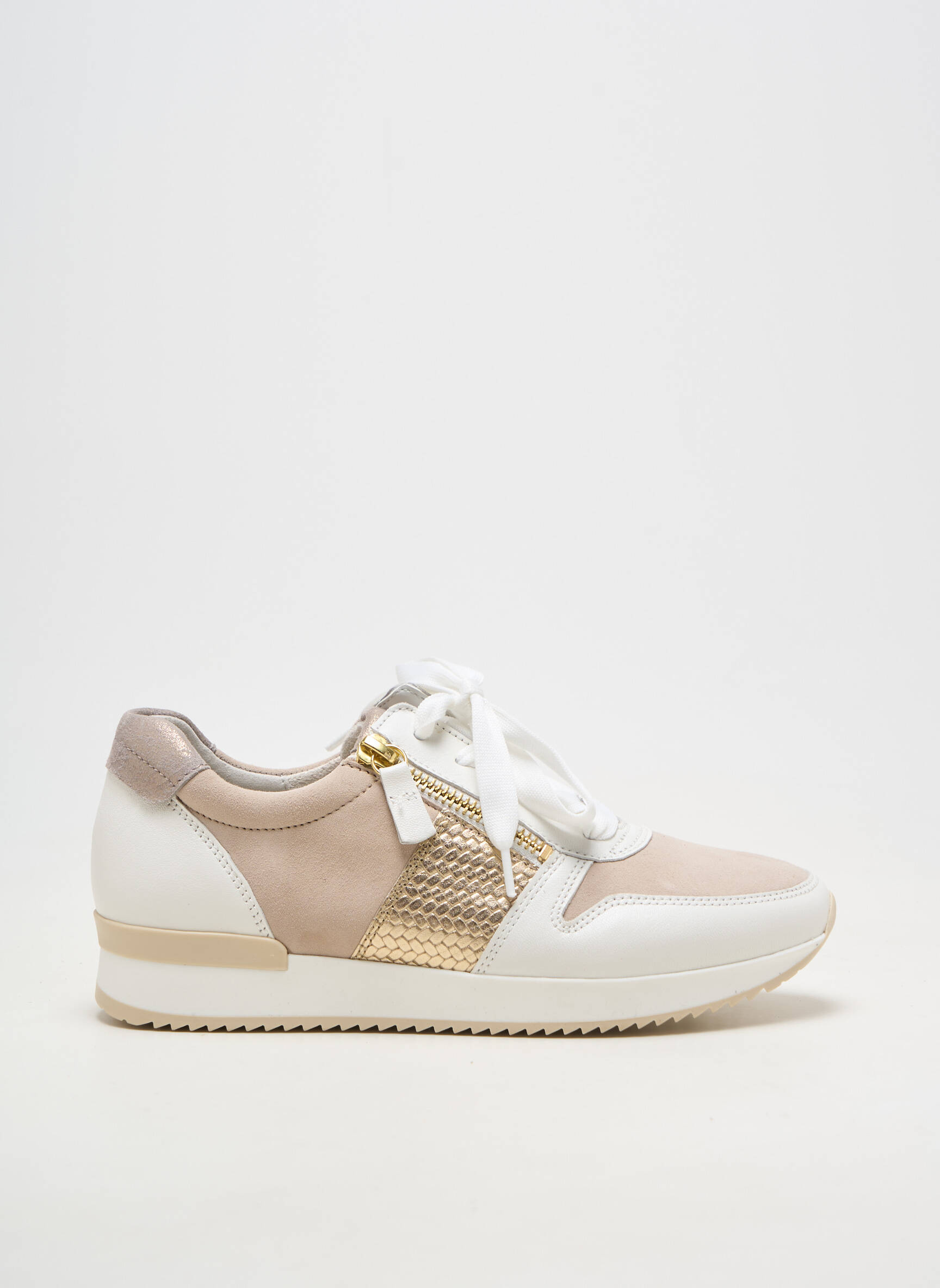 Baskets matière lisse talon plat jusqu'à 3cm blanc GABOR femme