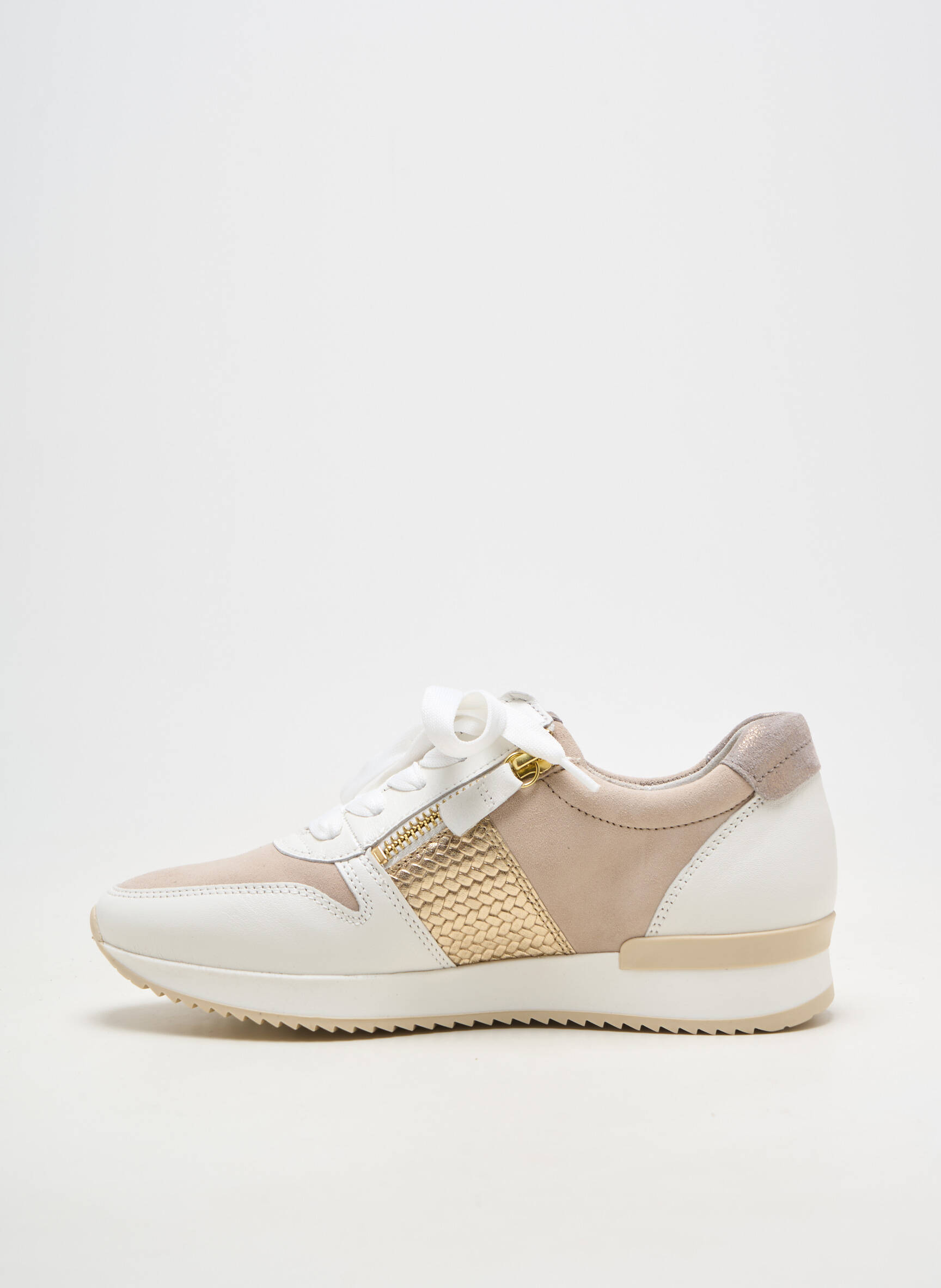 Baskets matière lisse talon plat jusqu'à 3cm blanc GABOR femme