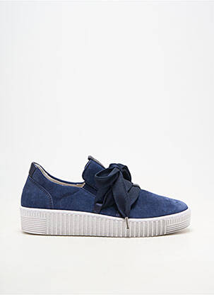 Baskets bout rond talon plat jusqu'à 3cm bleu GABOR femme