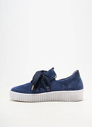 Baskets bout rond talon plat jusqu'à 3cm bleu GABOR femme