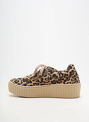 Baskets fermeture zip et lacets talon de 4 à 6cm marron GABOR femme