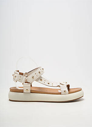 Sandales/nu pieds matière lisse talon de 4 à 6cm blanc INUOVO femme