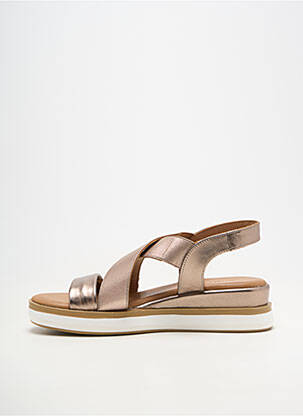 Sandales/nu pieds matière lisse talon de 4 à 6cm marron INUOVO femme