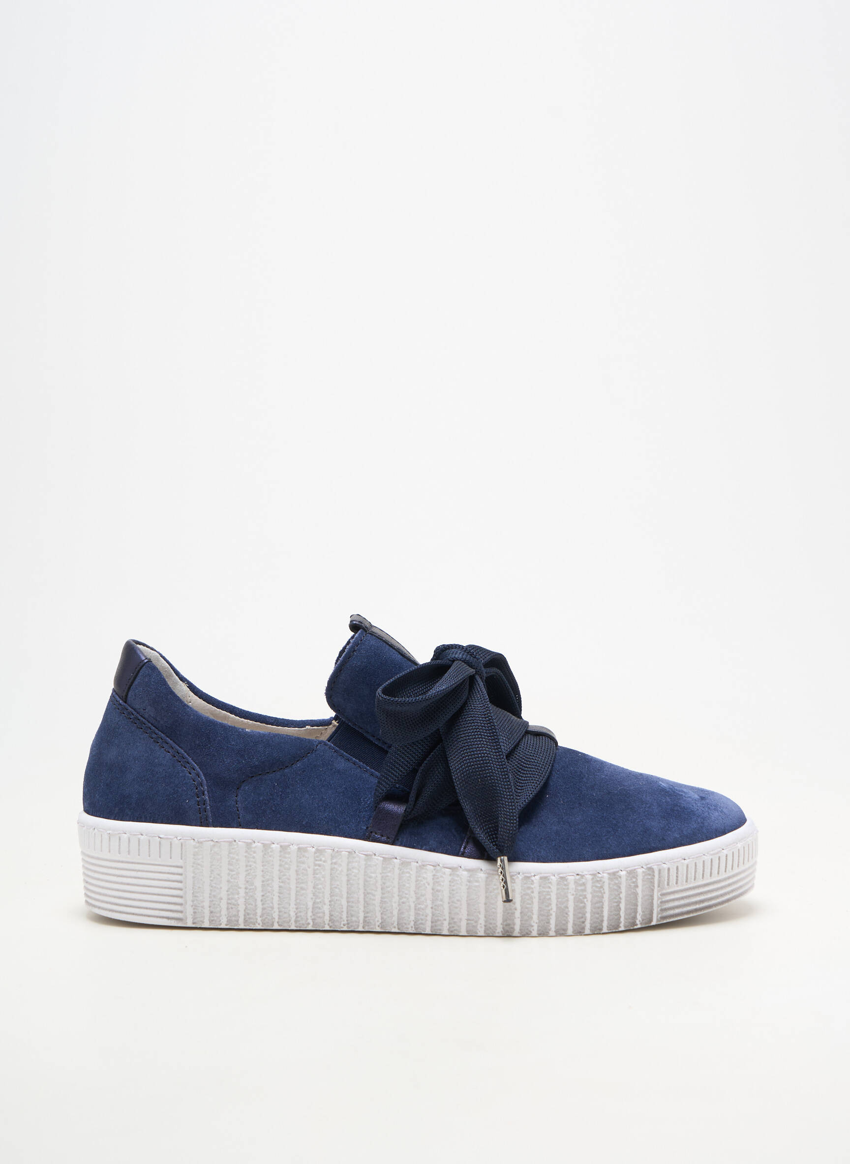 Baskets bout rond talon plat jusqu'à 3cm bleu GABOR femme