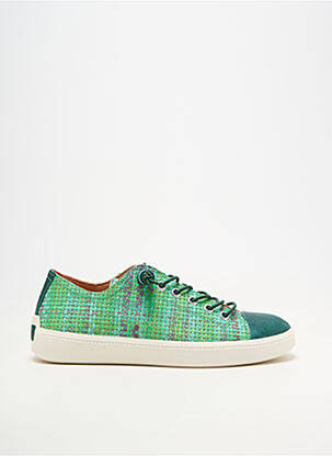 Baskets matière lisse talon plat jusqu'à 3cm vert THINK! femme