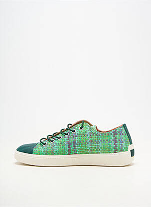 Baskets matière lisse talon plat jusqu'à 3cm vert THINK! femme